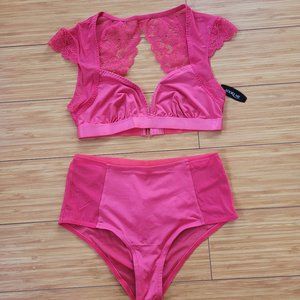 Adore Me High Waisted Lingerie Set NWT